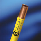 flexible yellow polyethylene-coated copper tubing 